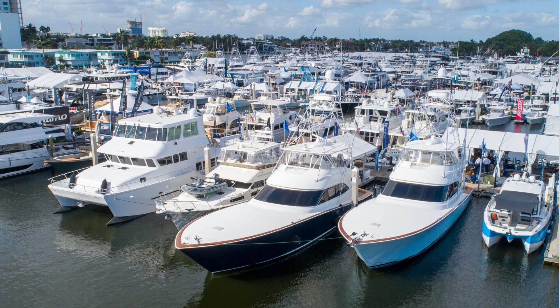 Marina at a Florida boat show