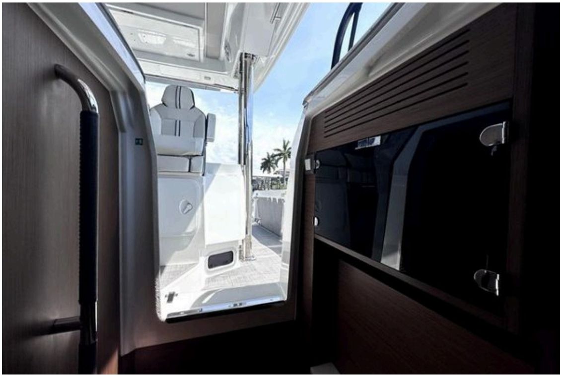 Interior dinette with bench seating and table